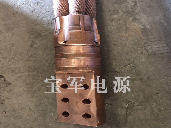 Electric arc furnace water and electricity cable head
